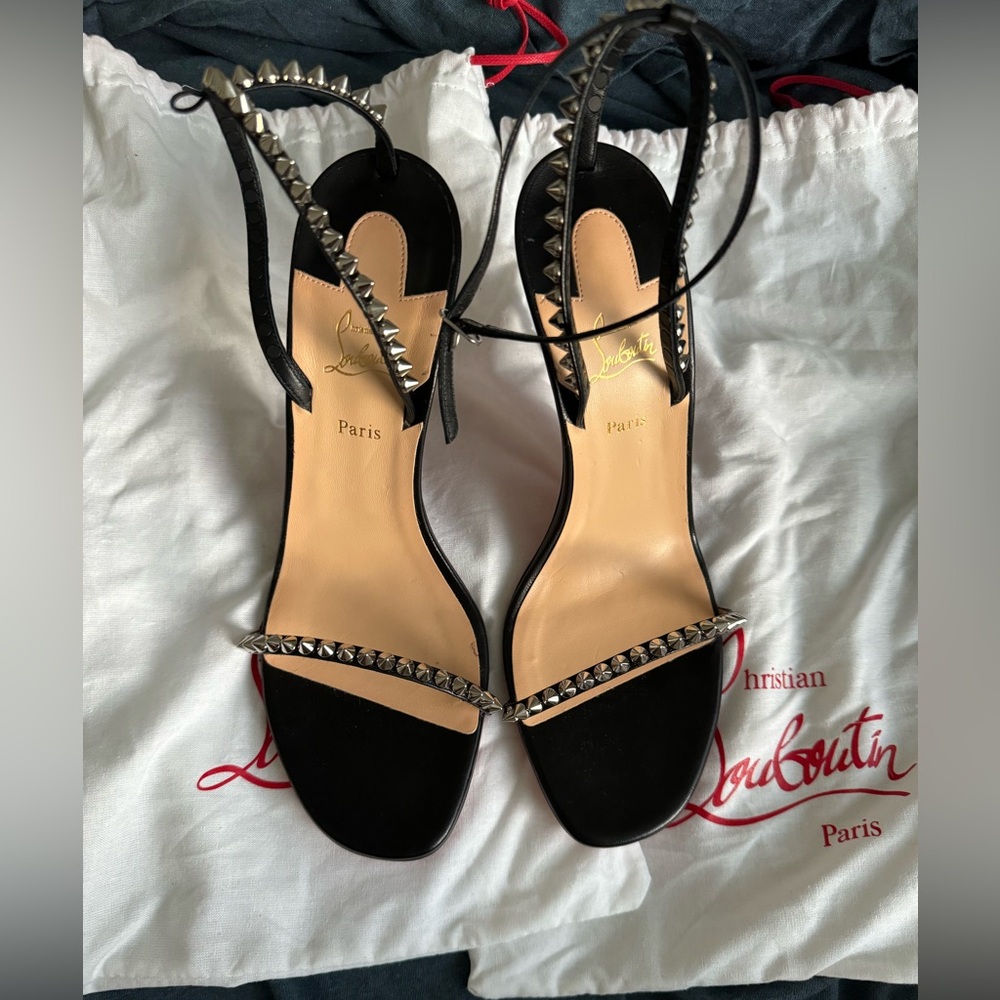Christian Louboutin Black Heels with Silver Accents